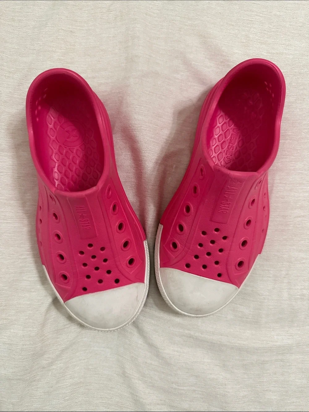 Converse Kids Pink Slip-On Rubber Sneakers